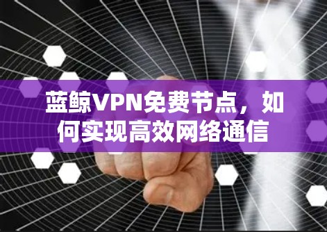 蓝鲸VPN免费节点，如何实现高效网络通信